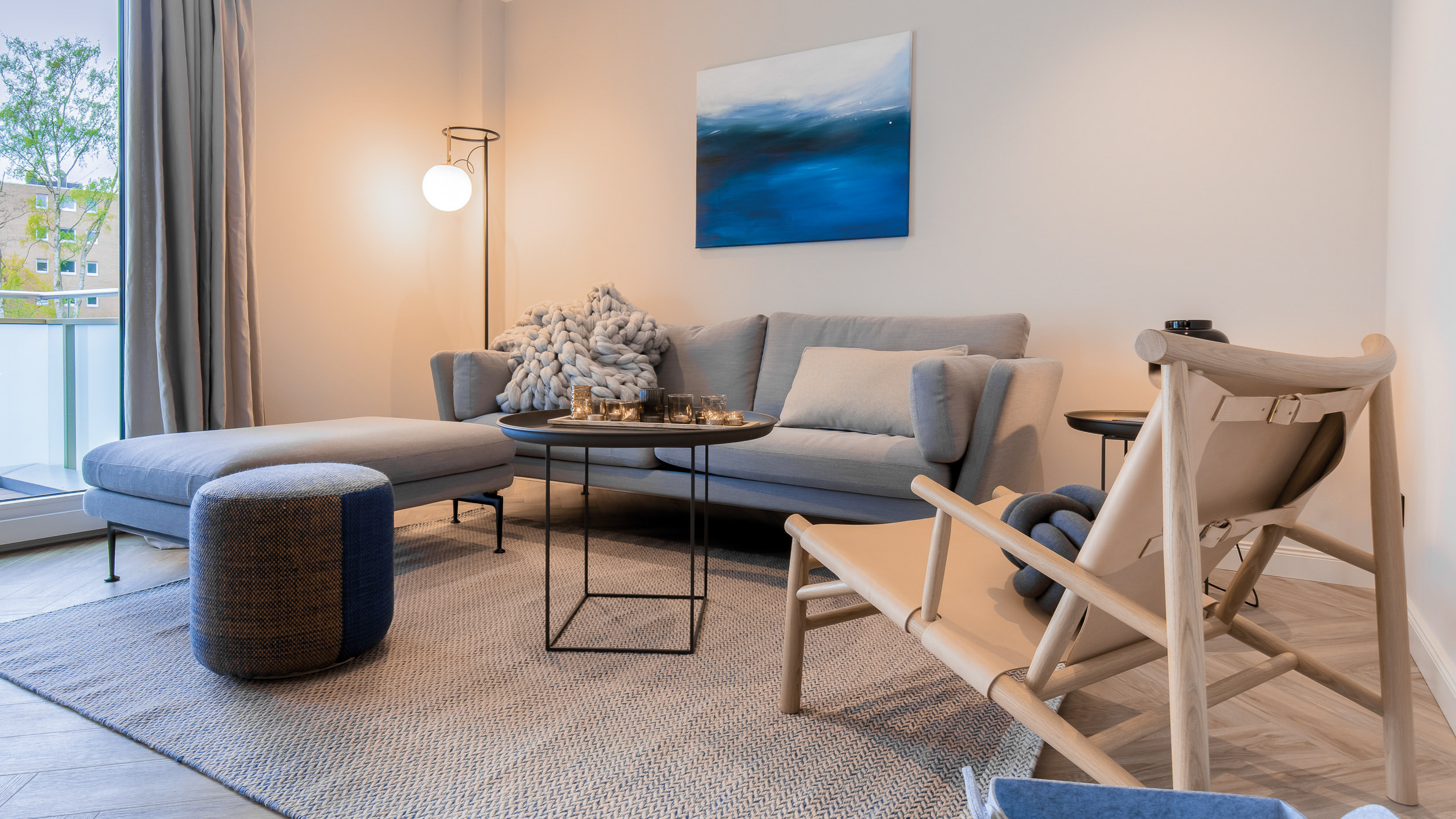 Foto des Wohnzimmers des Appartements 2 in Scharbeutz